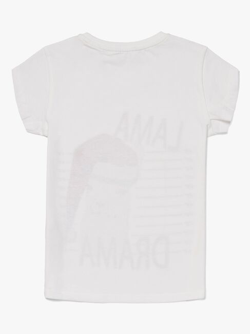 Luca & Lola Top Lama Drama, Bright White