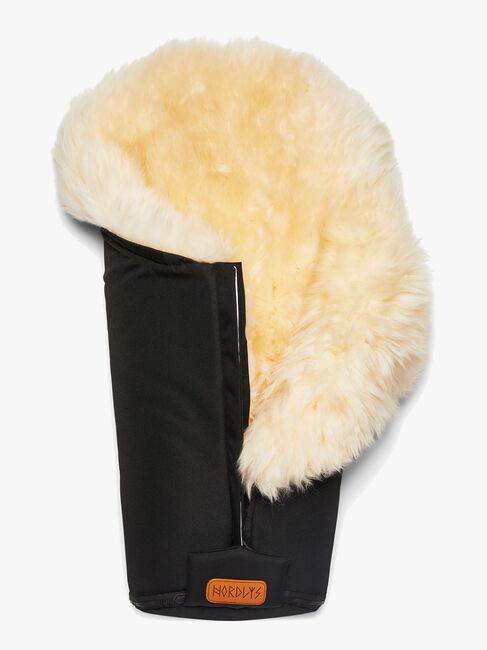 Nordlys Idun Mini Kørepose Lammeskind, Black/Natural