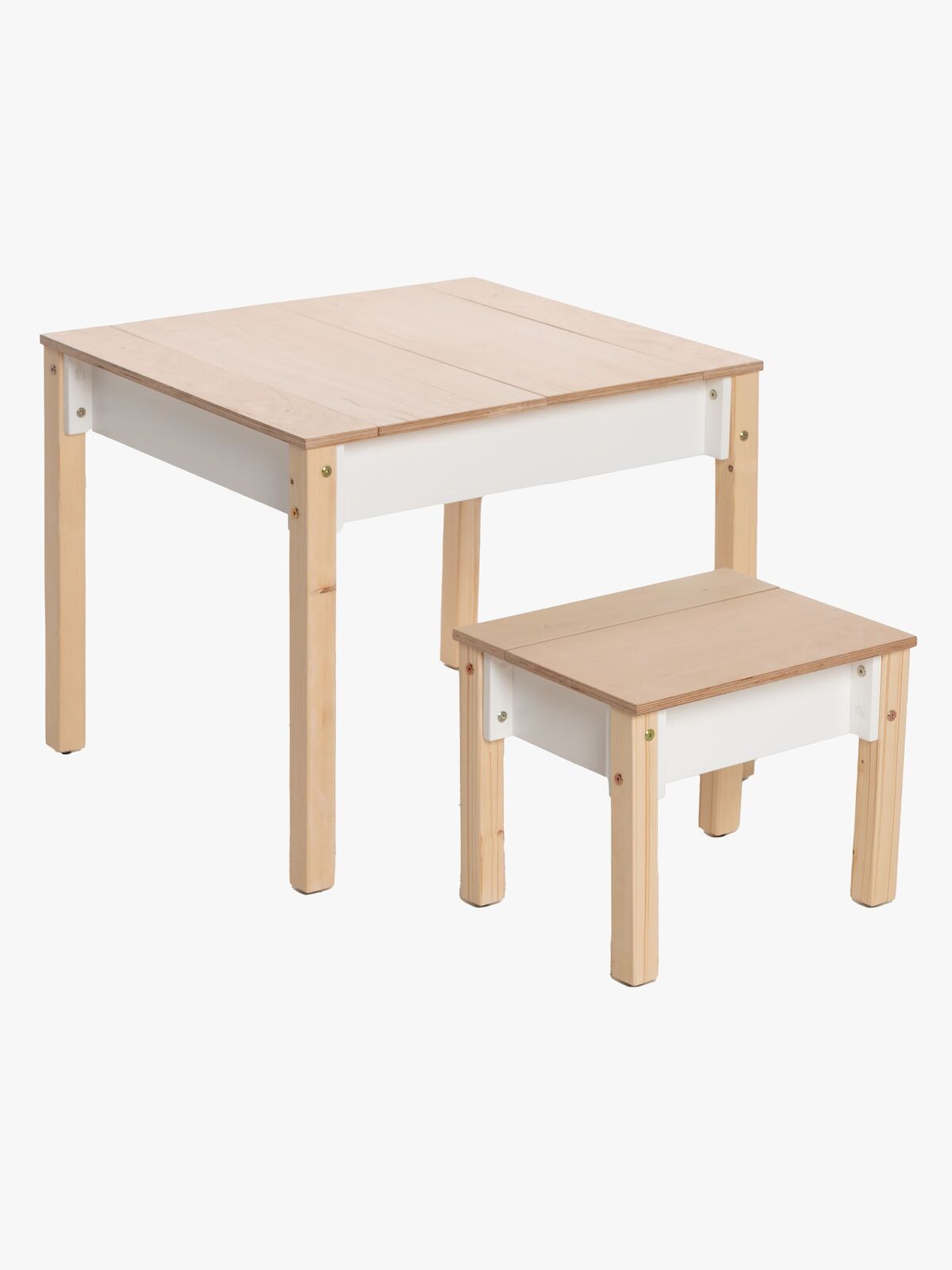 Family-scl Smart Opbevaring Bord med Stol, Hvid