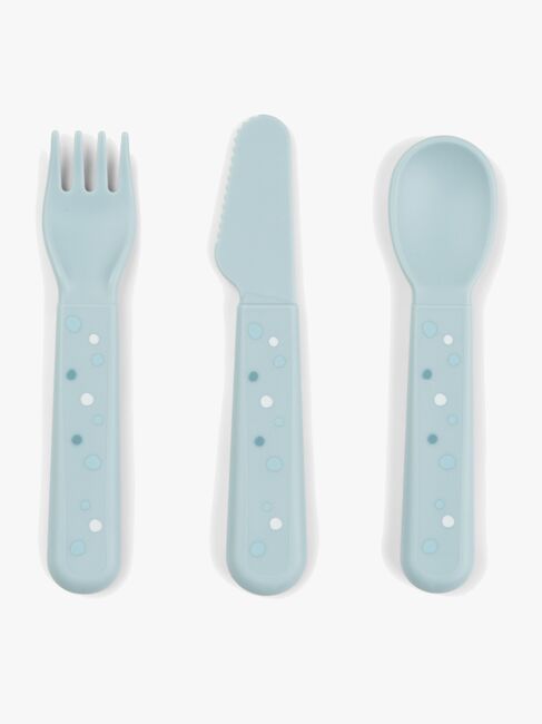 Done By Deer Foodie Bestik Happy Dots, Blå