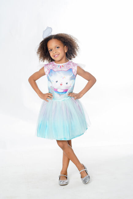 Gabby's Dollhouse Deluxe Cakey Cat Kostume med Hårbånd