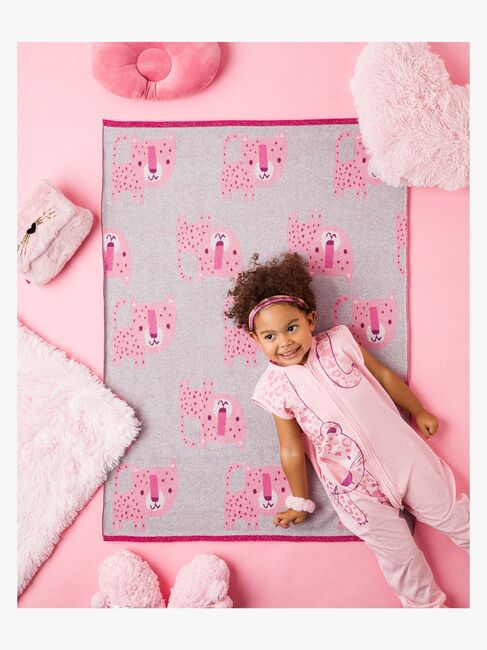 Bizzi Growin Strikket Tæppe Aio Baby, Lyra Leopard