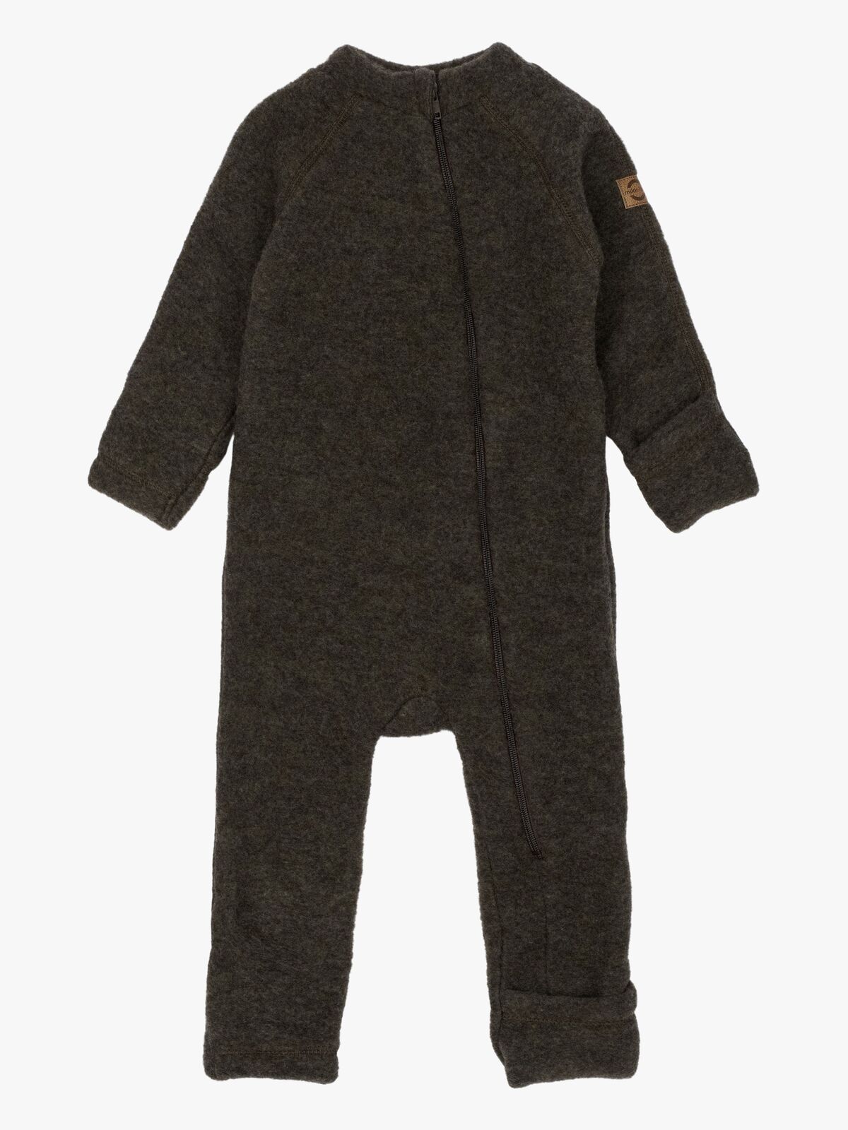 Mikk-Line Ulddragt Merino, Dark Brown Melange