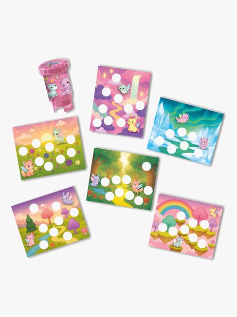 SES Creative Stempel med Klistermærker Fantasidyr