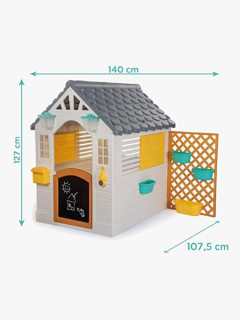 DOLU Garden Legehus med Hegn, Hvid