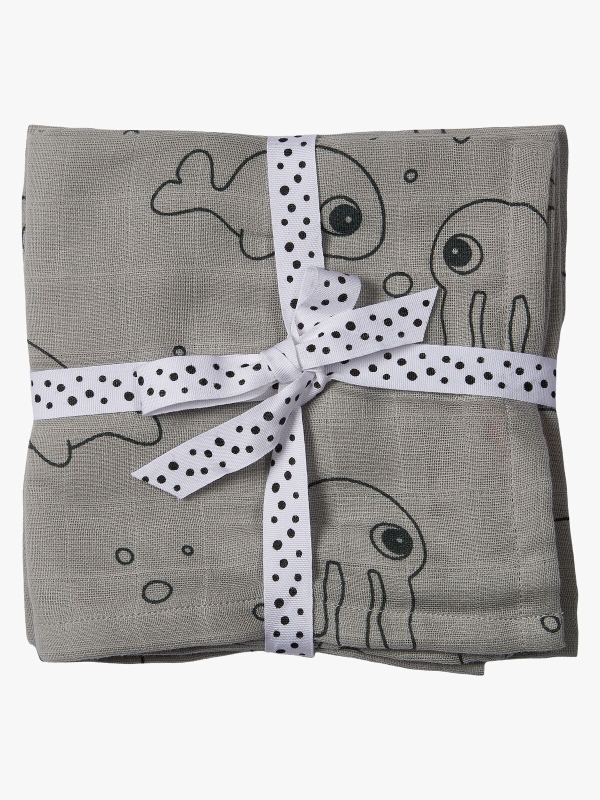 Done By Deer Stofble Sea Friends 120x120 2-pak, Grey
