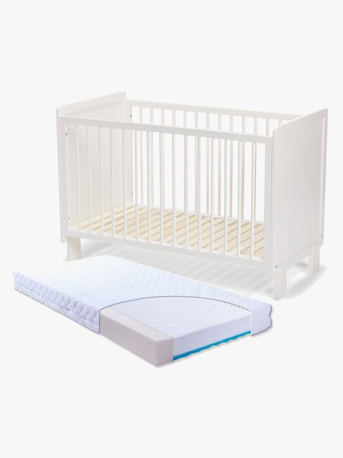JLY ALMA Heaven Tremmeseng med Babymatex Madras Carpathia 60x120, Hvid