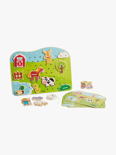 VIGA Aktivitetslegetøj Bondegård med Snor