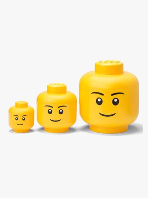 LEGO Opbevaringsboks Dreng 3-pak, Gul