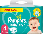 Pampers Baby-Dry ble Str. 4 9-14 kg 120-pak