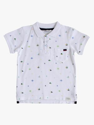 Ebbe Harper Piké T-Shirt, Multi Sea Print