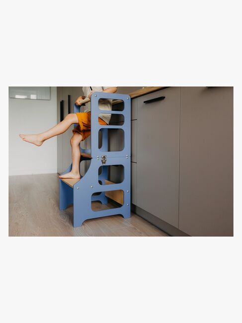 Duck Woodworks Sammenklappeligt Læringstårn, Blå