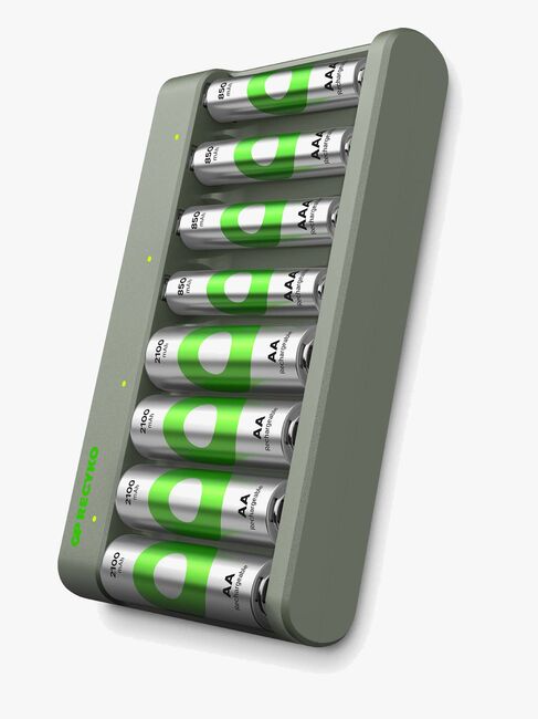 GP Batterier Recyko E821 8-Slot Charger, 4 AA + 4 AAA