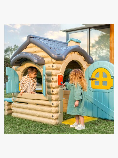 FEBER Casual Cottage Legehus med Lyd, Blå/Grå