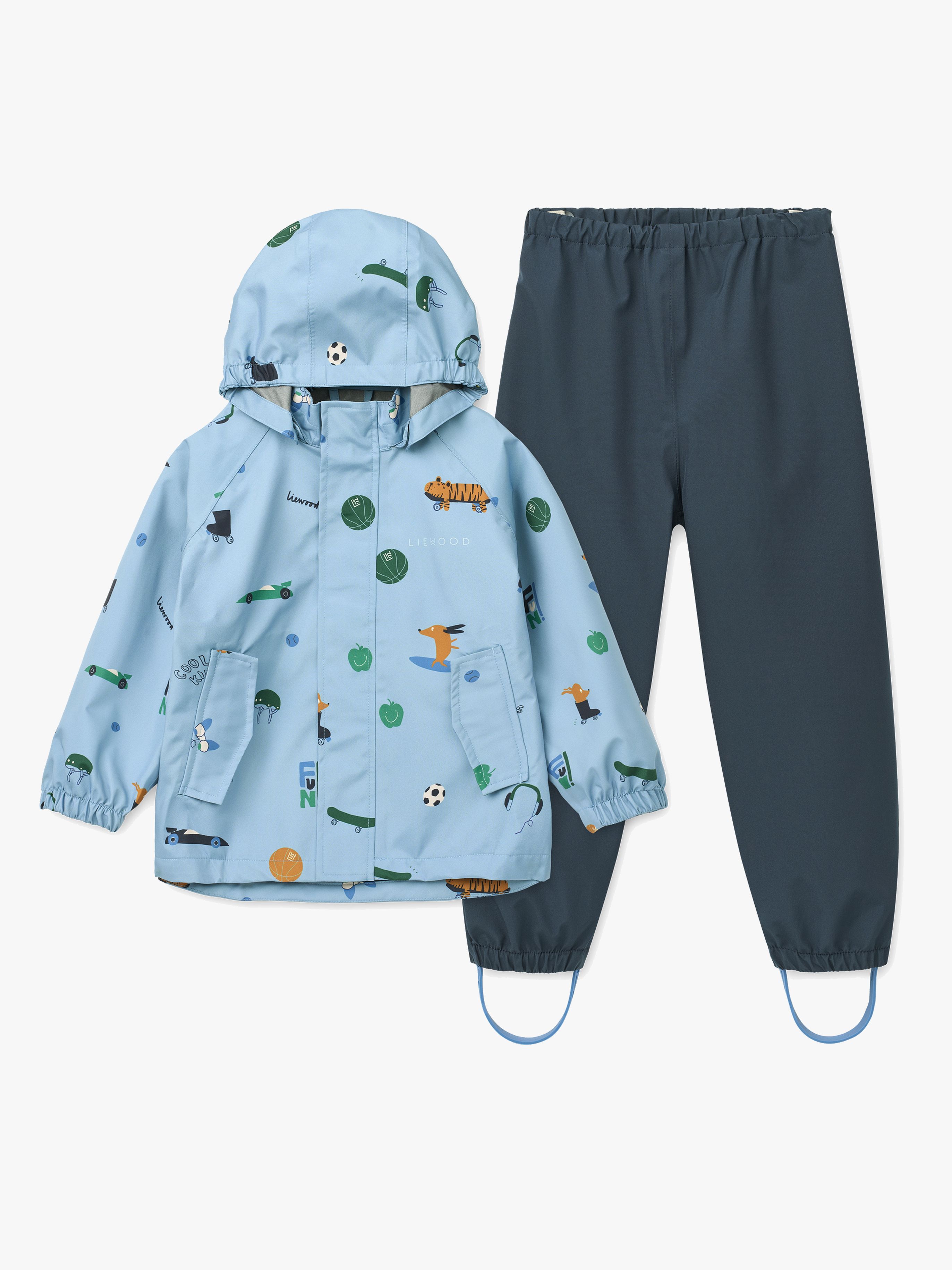 LIEWOOD Pedia Regnsæt, Fun/Beach Blue, 104