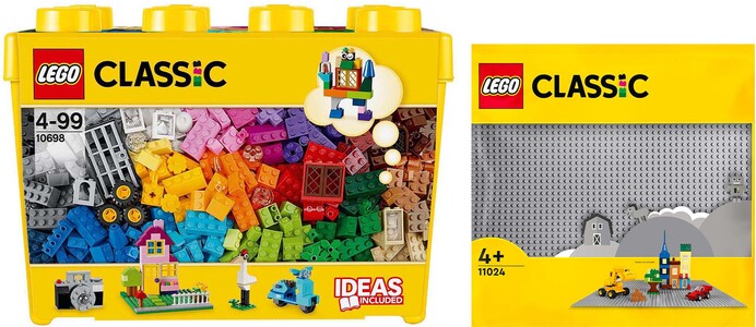 LEGO Classic 10698 Kreativt byggeri stor inkl. 11024 Grå byggeplade