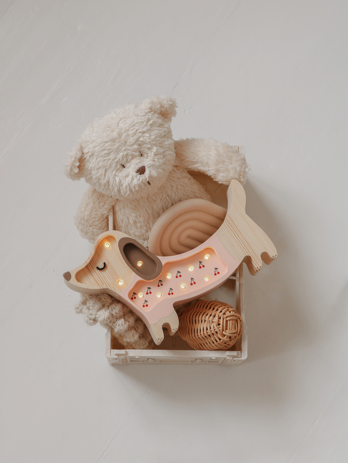 Little Lights Mini Lampe Hundehvalp, Pink