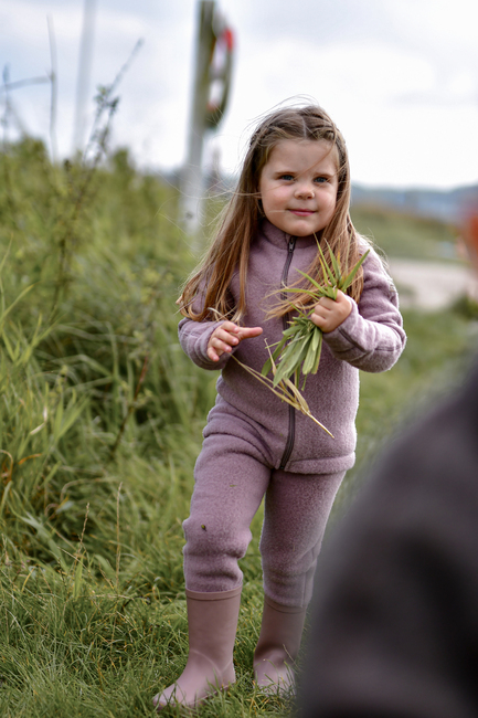 Mikk-Line Fleecetrøje Baby Merinould, Twilight Mauve