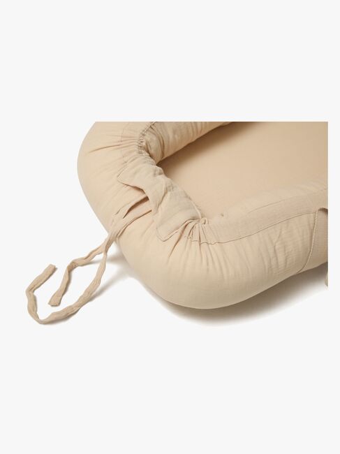 Alice & Fox ALBA Babynest med Håndtag, Beige Muslin