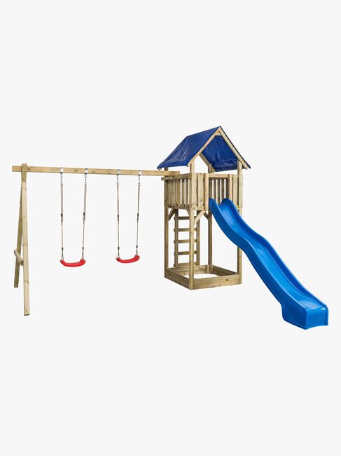 Swing King Jonas Legestativ med Blå Rutsjebane