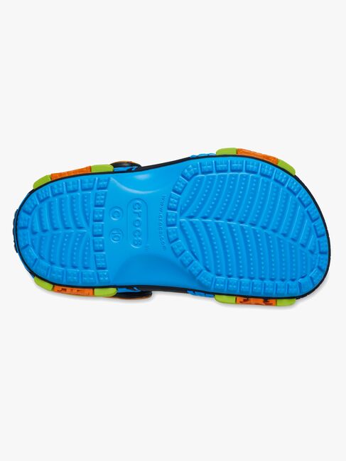Crocs Classic IAM Monster Truck Kids Clogs, Neon Ocean