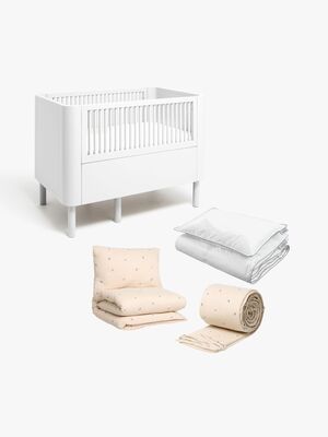 Alice & Fox JUNE Vokseseng inkl Sengesæt TWIGGIE 100x130, Dream White