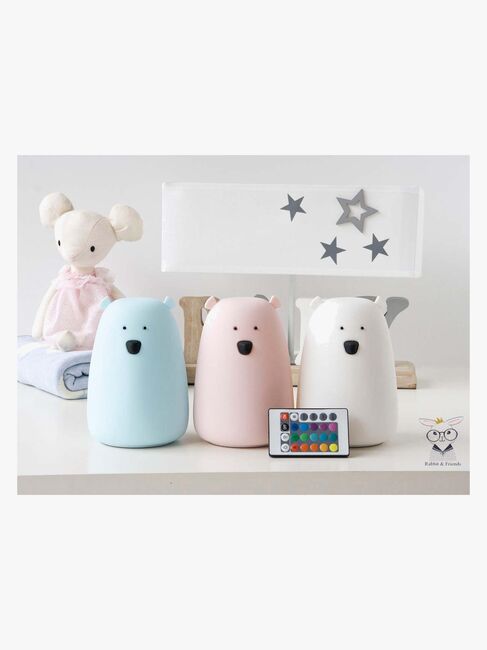 Rabbit & Friends Lampe Lille Bjørn, Lyserød