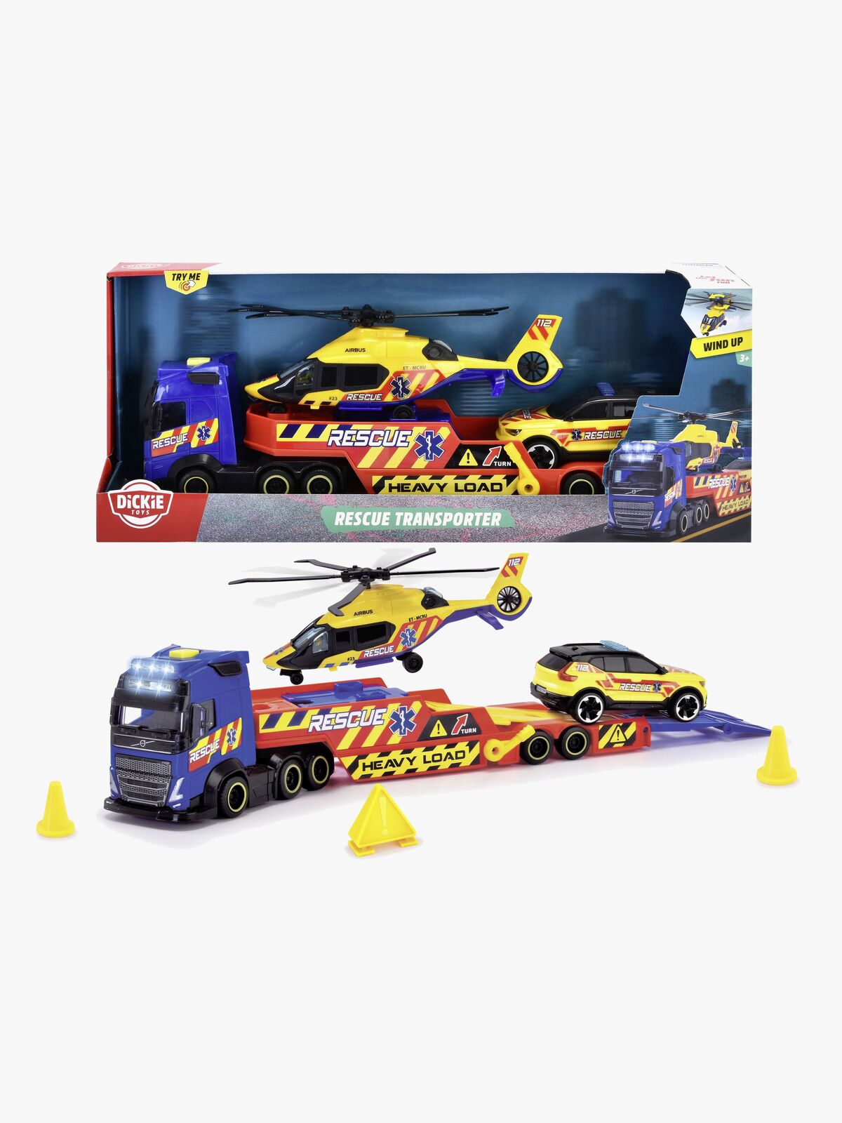 Dickie Toys Redningstransport med Bil og Helikopter