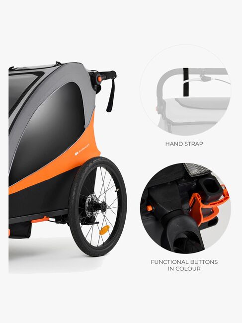 Kinderkraft Nava Cykelanhænger, Sunny Orange