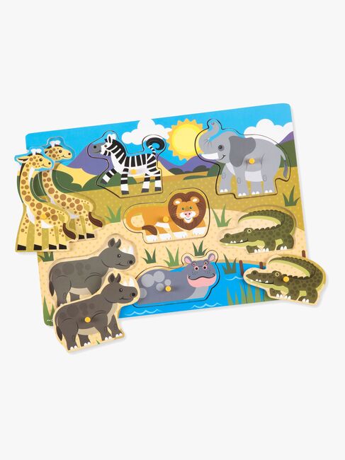Melissa & Doug Knoppuslespil Safari 7 Brikker