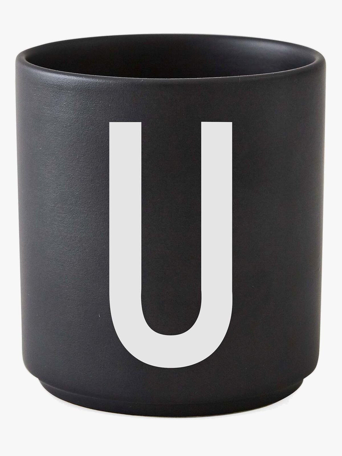 Design Letters Kop Porcelæn U, Sort