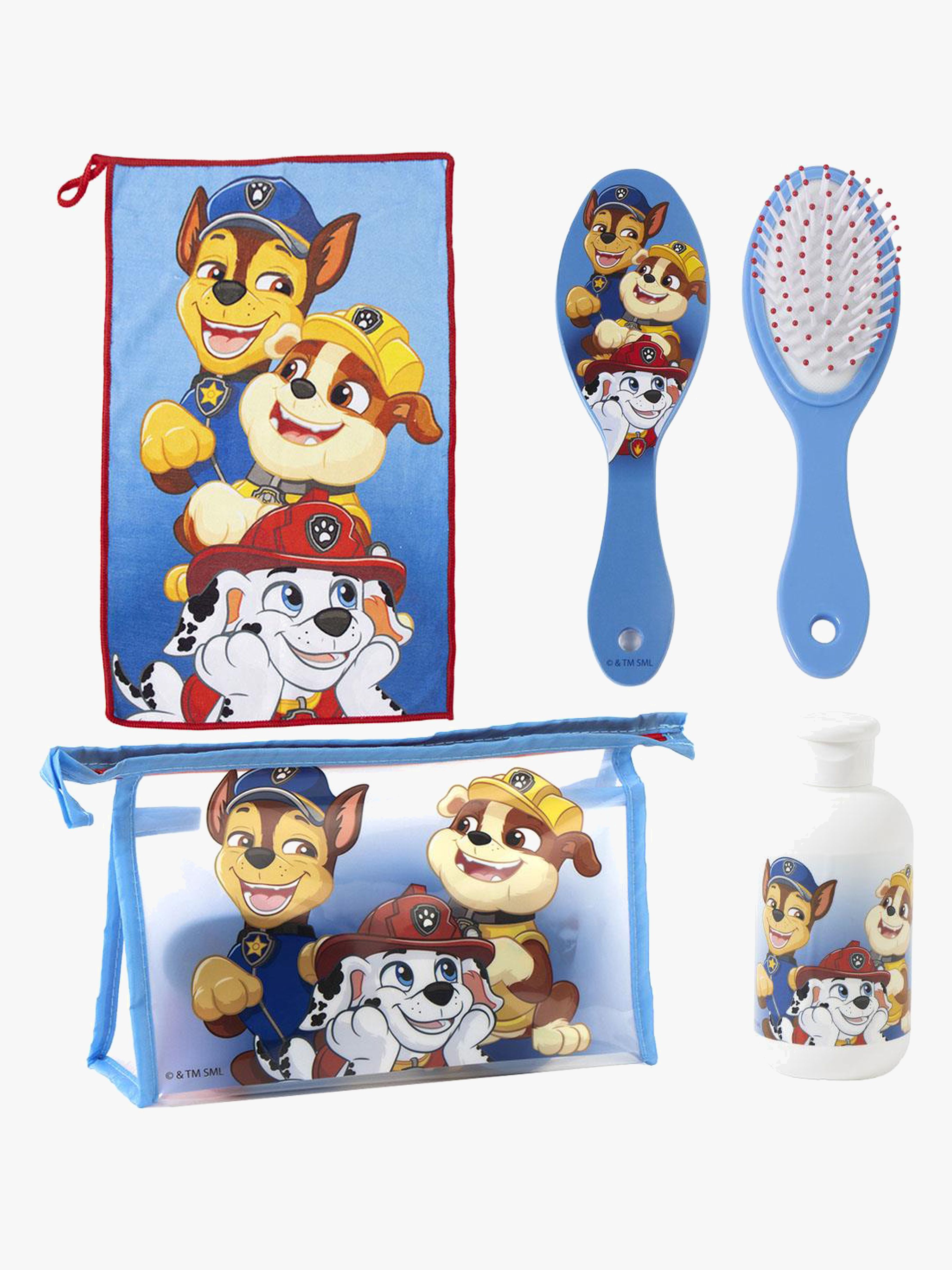 Paw Patrol Toilettaske med Håndklæde Hårbørste & Flaske