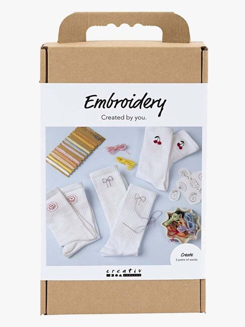 Creativ Company Kreasæt Broderi Strømper