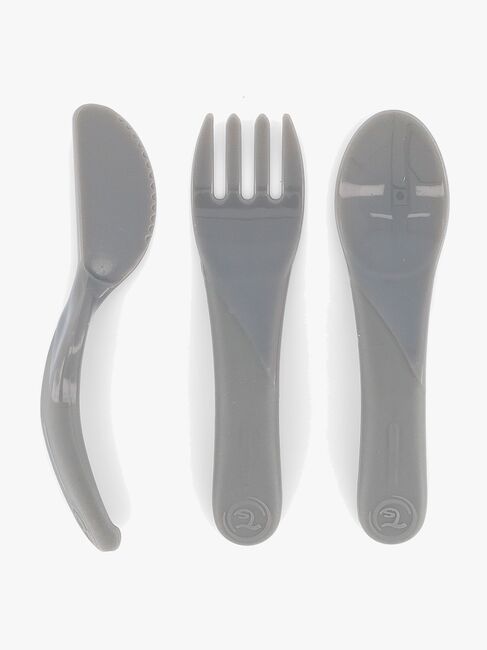 Twistshake Spis Selv Bestik, Grå