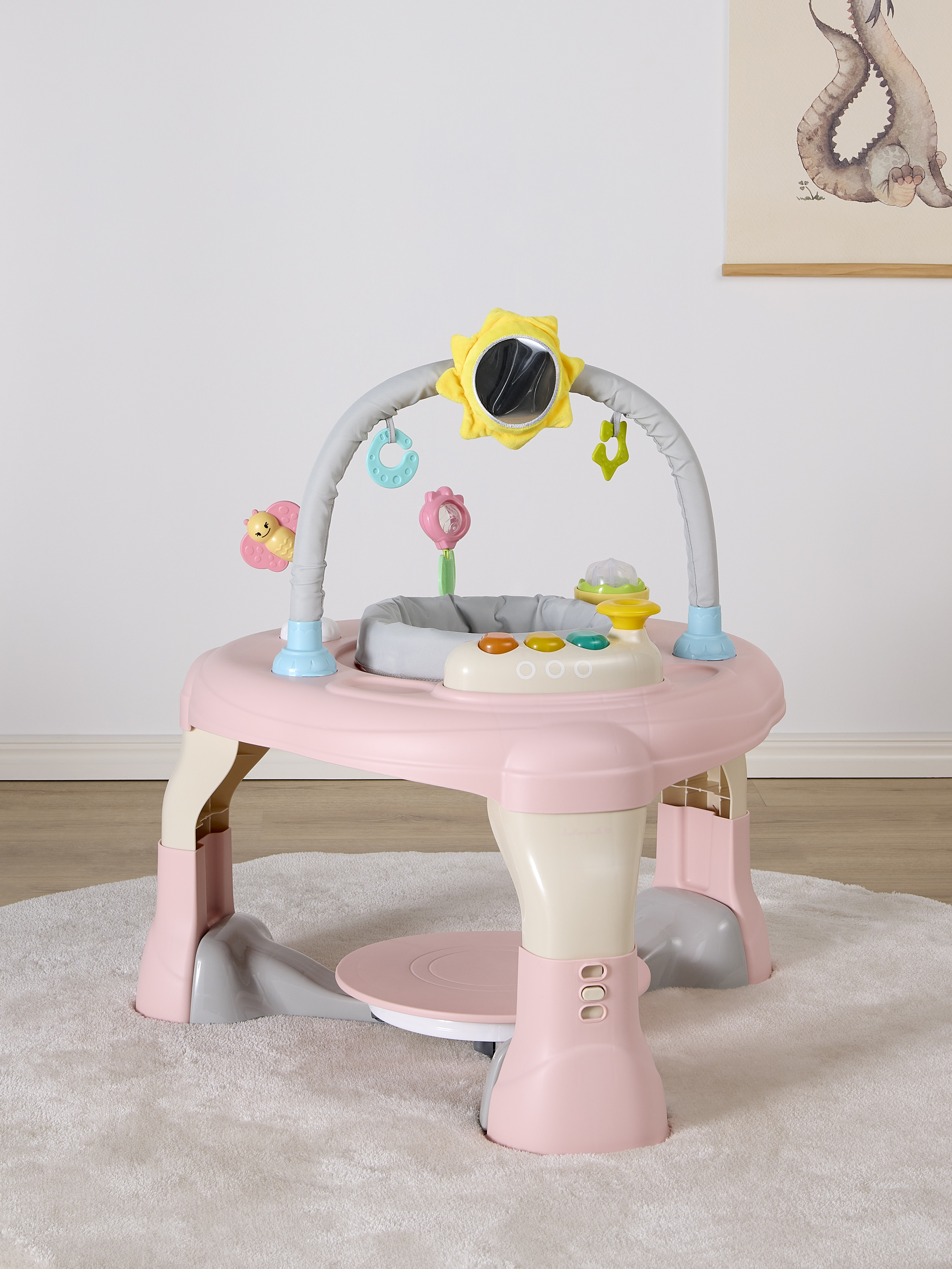 Cloudberry Castle Aktivitetscenter 3-i-1, Pink/Beige