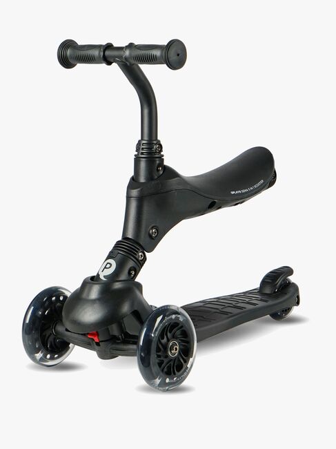 QPlay Sema Pro 5-in-1 Trehjulet Løbehjul, Sort