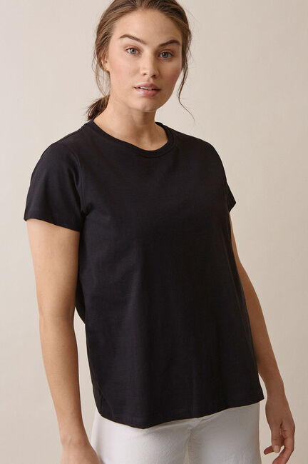 Boob Vente/Amme T-Shirt, Svart