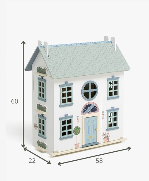 Alice & Fox Dukkehus med Møbel & 4 Dukker, Pink