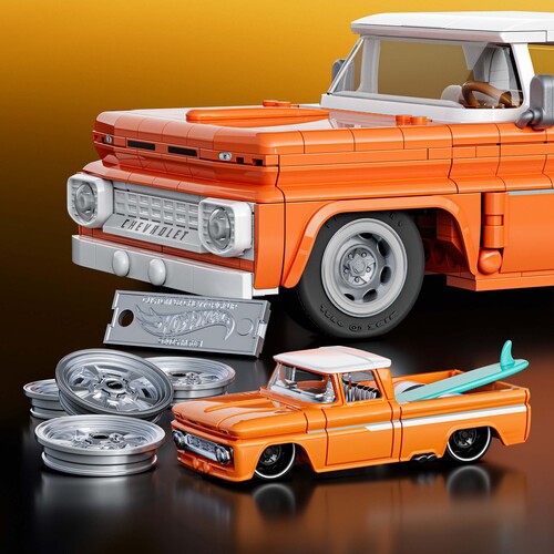 Mattel Brick Shop Hot Wheels Elite Series Brick Shop Hot Wheels Byggesæt Custom ’62 Chevy Pickup 858 Dele