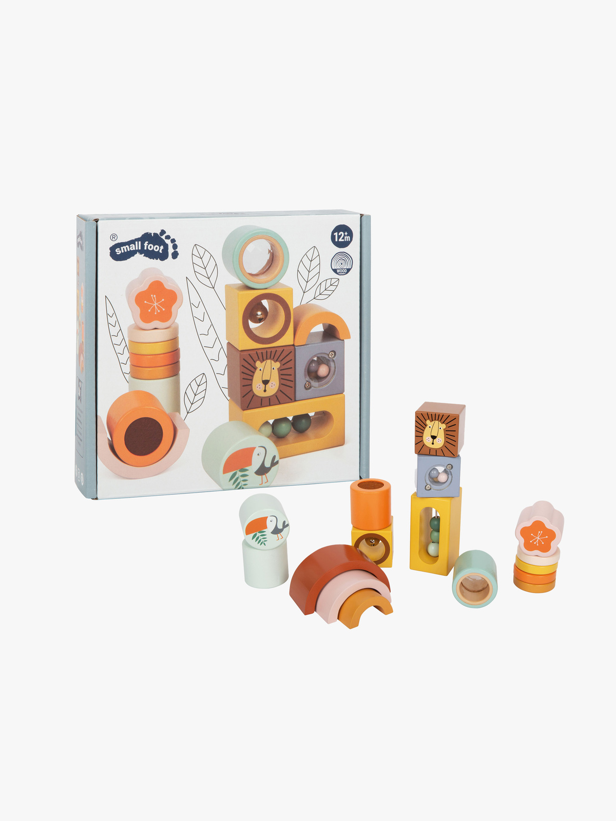 Small Foot Safari Byggeklodser 12 Stk.
