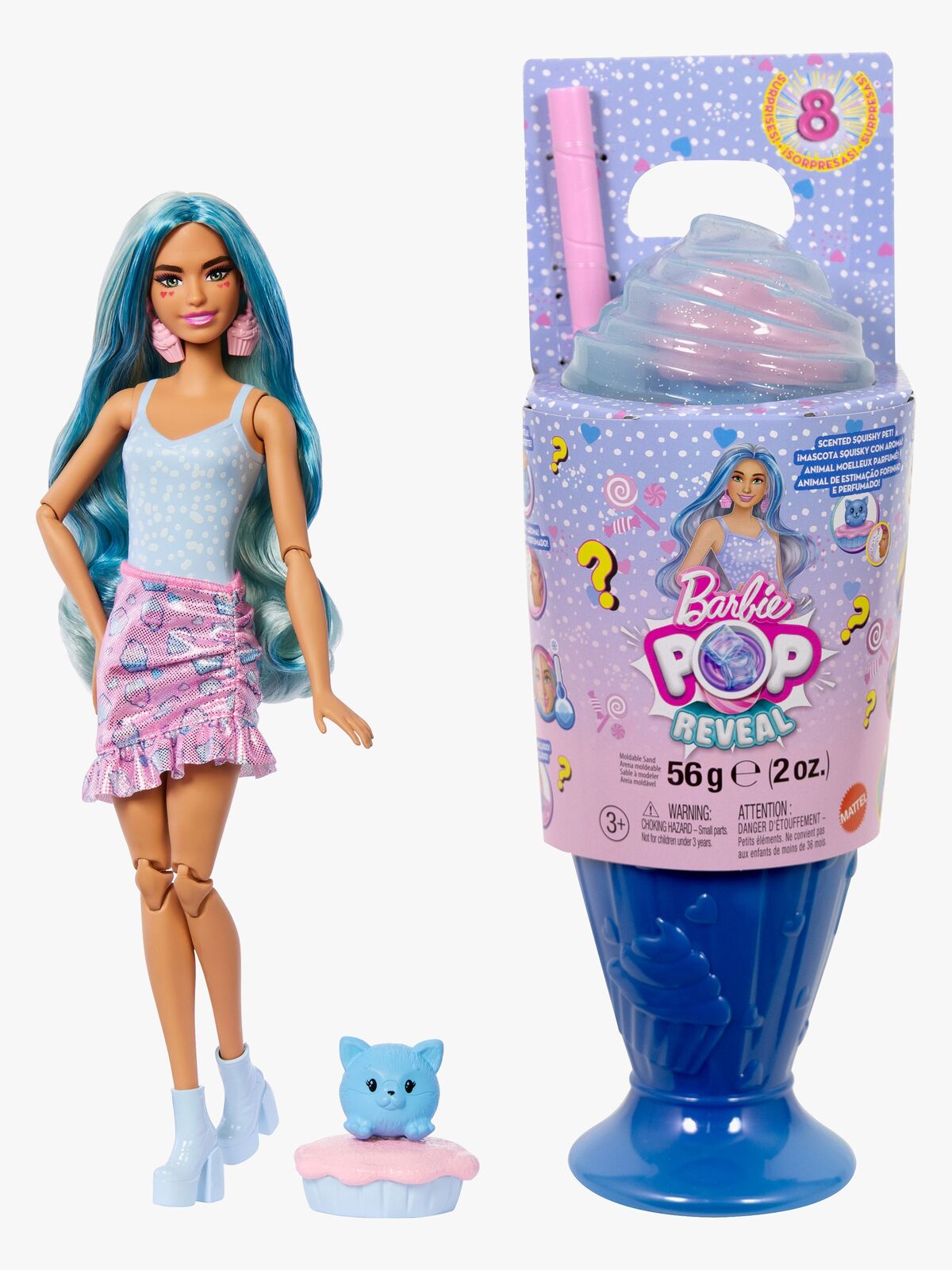 Barbie Pop Reveal Dukke Treats Series, Blå