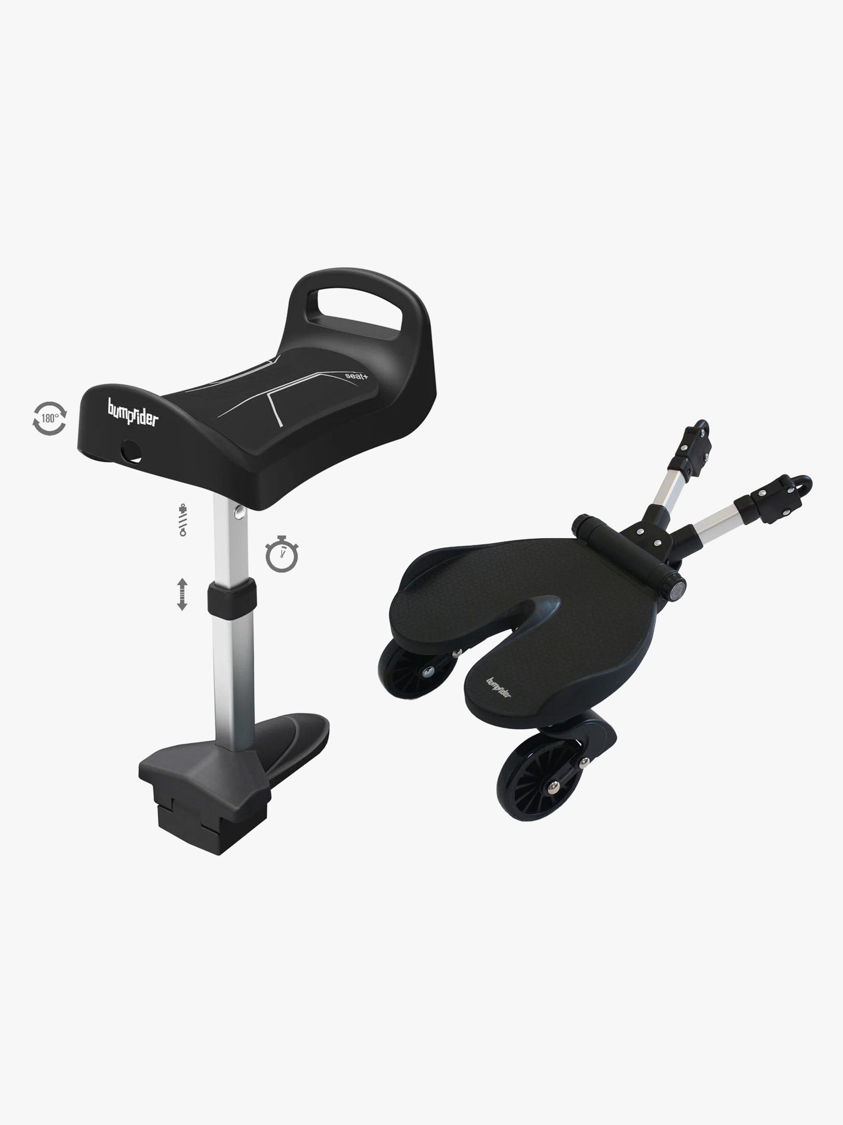 Bumprider Ståbræt inkl. Seat+, Sort