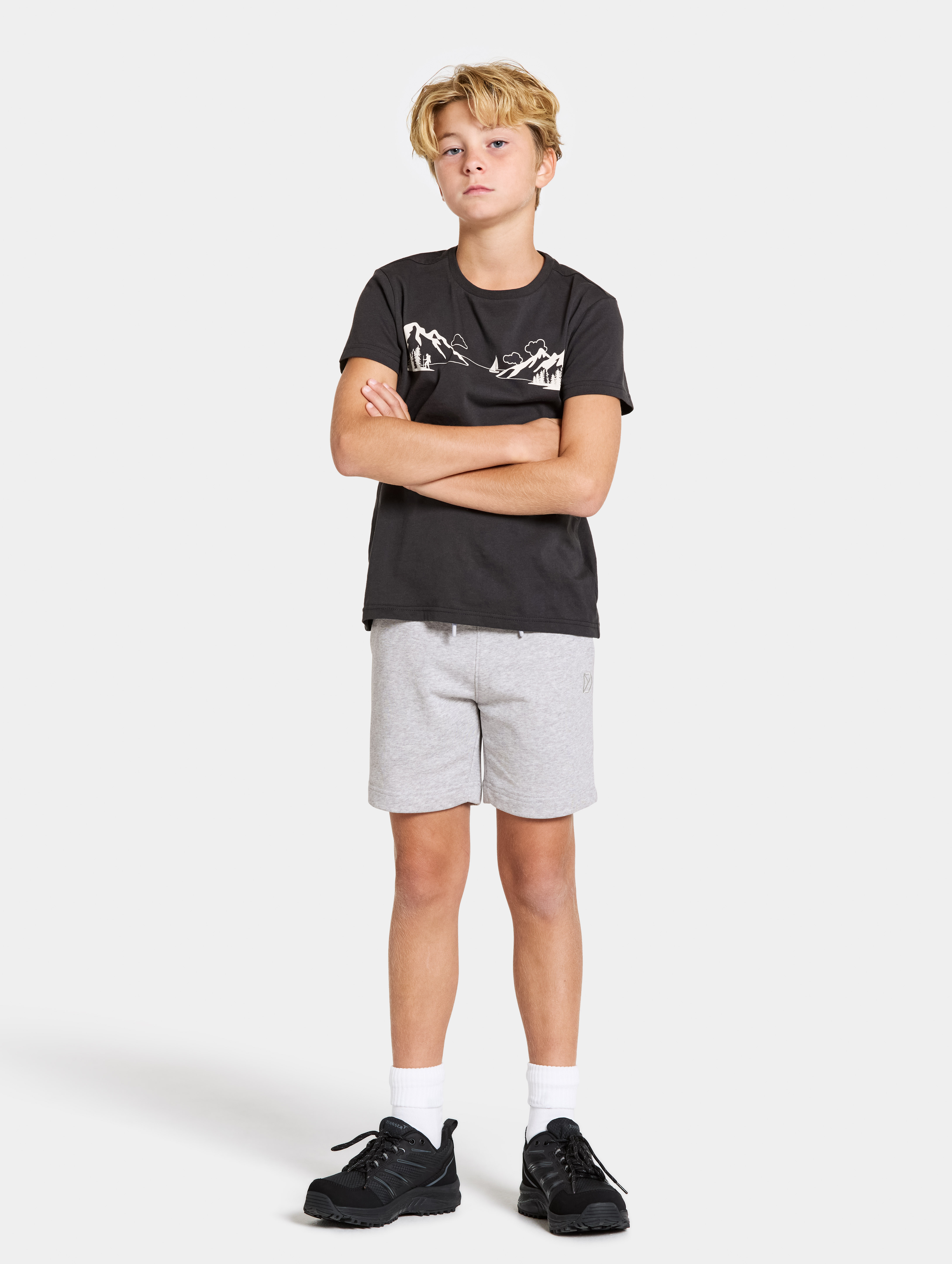 Didriksons Fejan Shorts, Aluminum melange, 140