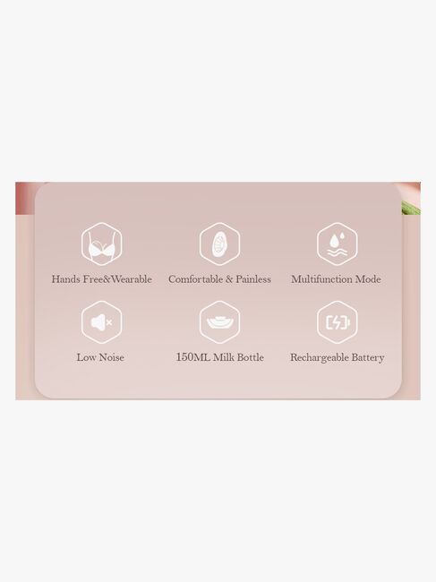 Beemoo CARE Wearable LED Elektrisk Brystpumpe Single