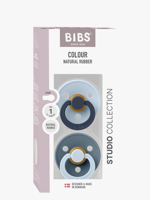 BIBS Studio Colour Fusion Sut 2-pak Str. 1, Baby Blue Petrol mix
