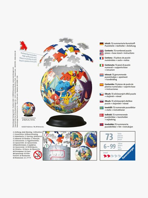Ravensburger Pokemon 3D-Puslespil, 72 Brikker