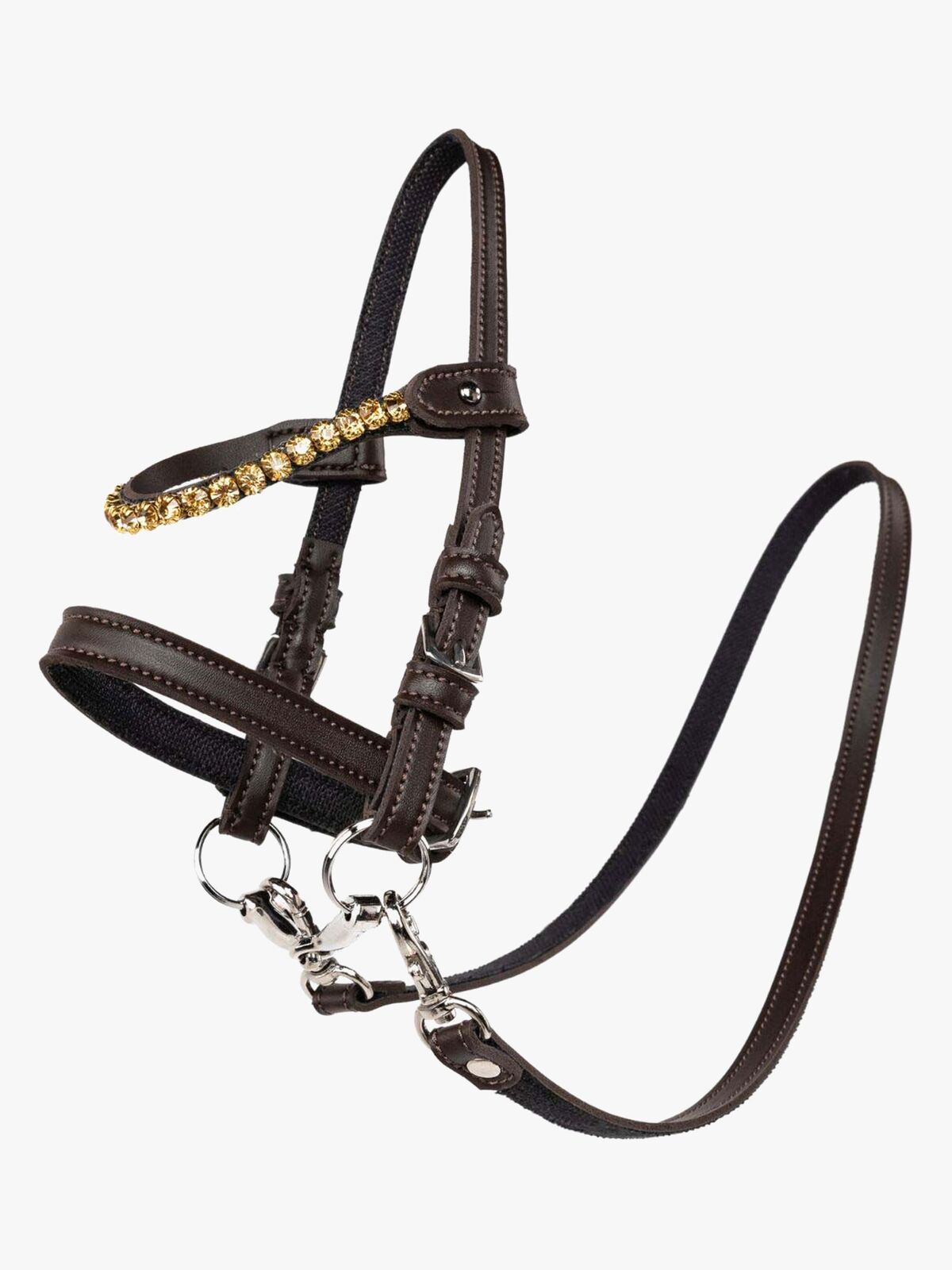 My Hobby Horse Hovedtøj med Guldstene, Brun