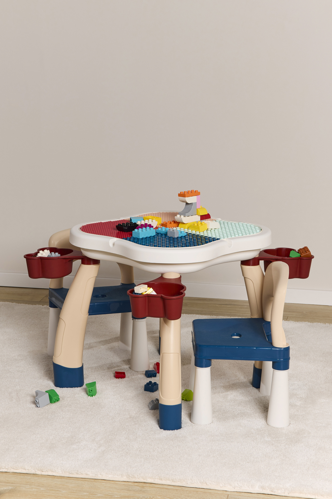 Cloudberry Castle Aktivitetsbord med Stole, Blue