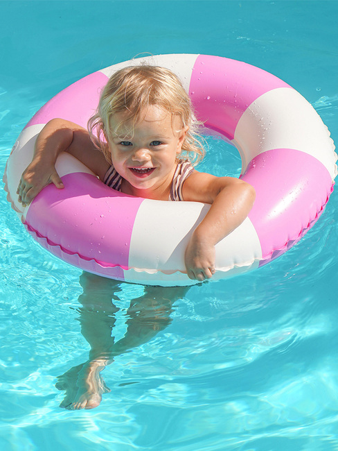 SUNNYLiFE Mini Badering, Pool Party Magenta Stripe
