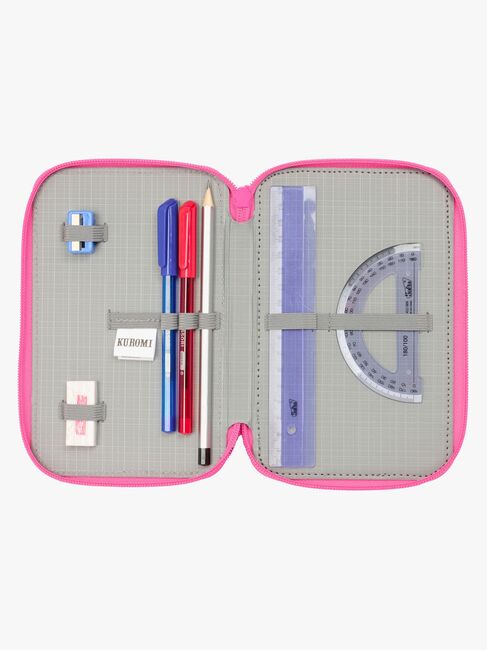 Hello Kitty Kuromi Penalhus med 3 Rum, Lyserød/sort